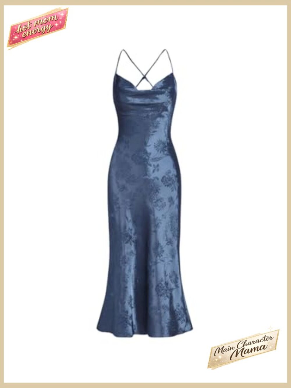 Satin Slip Dress Elegant Cowl Neck Spaghetti Strap Midi Dress Party Wear - Picture 4 of 6